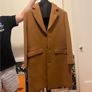 Wool Topcoat - Bonobos - Camel - Worn Once